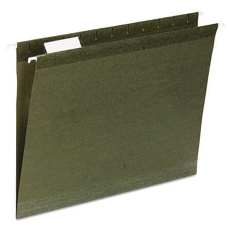 Coolcrafts Reinforced Recycled Hanging Folder; .33 Cut; Letter; Standard Green, 25PK CO949852